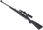 Picture of Used Sako 85 Black Bear Bolt-Action 9.3x62mm, 20" Fluted Barrel w/ Sights, Leupold VX-5HD 1-5 Fire Dot Reticle, Alumina Scope Caps, Sako Rubber Bolt Knob, Soft Touch Synthetic Stock, Limbsaver Pad, One Mag, Very Good Condition