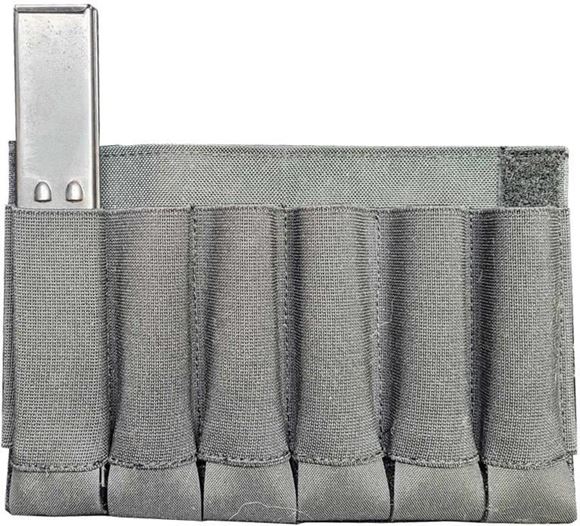 Picture of S&J Hardware - SMG/PPC Magazine Placard from Rugged Textiles, Velcro Attachable, Holds 6 Magazines, Black