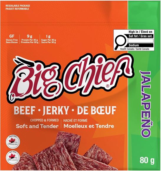 Picture of Big Chief Jalapeno Beef Jerky - Pouch 80g