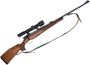 Picture of Used Steyr Mannlicher Luxus Bolt-Action Rifle - 300 Win Mag, 25.5" Barrel w/Sights, Single Set Trigger, Walnut Stock with Cartridge Trap, Zeiss Diavari 1.5-6 Scope, Quick Detach Rings, Leather Sling, 1x Mag Heavily Worn Bluing and Scope Finish (Scratch