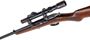 Picture of Used Simpson Suhl Single Shot Bolt-Action Rifle - 22 Hornet, 24" Barrel W/Sights, Checkere Wood Stock, Takedown, Side Mount Quick Detachable 2.5x Scope, Good Condition