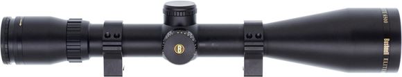Picture of Used Bushnell Elite 6500 2.5-16x50mm, 30mm, Matte, 1/4 MOA Click Value, Mil-Dot Reticle, Side Parallax Adjustment, Fully Multi-Coated & Ultra Wide Band Coating, Argon Purged, W/Rings, Original Box, Very Good Condition