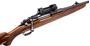 Picture of Used Frank Pachmayr Custom Mauser Bolt-Action 7mm Rem Mag, 24" Barrel w/ Sights, With 1" Tip-Off Scope Mount, Brazilian Walnut Stock, Grip-Cap Medalliion Says: "Donated by Nan & Frank Pachmayr to Wetlands for Iowa", Excellent Condition