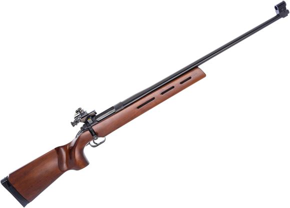 Picture of Used Sportco Model 44 (Mfg. By Omark Australia) Bolt-Action Rifle - 7.62x51mm, 26", Blued, Custom Wood Target Stock w/ Bottom Rail, Precision (John Wilkes) Aperture Sight w/ Inserts, Extra Bolt Index Pin, Good Condition