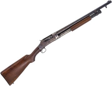 Picture of Used Winchester 1897 Pump-Action 12ga, 2 3/4" Chamber, 20" Barrel (Cut Down w/ Welded-on Front Post), 1942 Mfg, Sling Mounts, Fair Condition