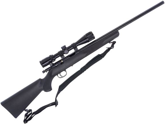 Picture of Used Marlin XT-17 Varmint Bolt-Action Rifle - 17 HMR, 22" Heavy Barrel, Black Synthetic Stock, Bushnell Banner 3.5-10x48 Scope, x1 Magazine, Sling, Good Condition
