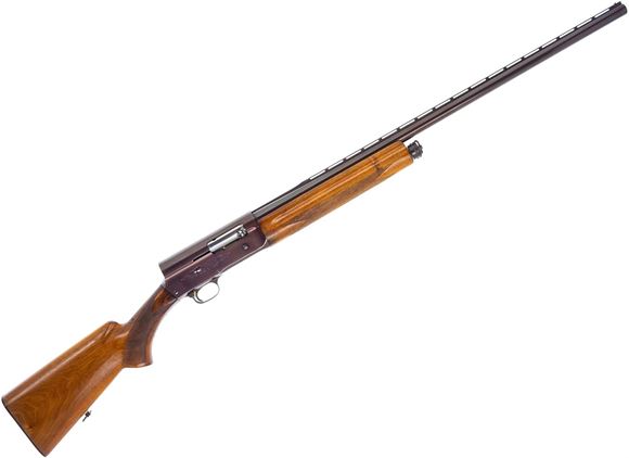 Picture of Used Browning Auto-5 "Light Twelve" Semi-Auto Shotgun - 12ga, 2 3/4" Chamber, 29.5" Barrel, Fixed Mod Choke, Refinished Plum Bluing, Repaired Crack in Grip, Overall Good Condition
