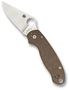 Picture of Spyderco Knives - Para 3 - 2.93" CPM� Cru-Wear� Folding Blade, Brown Canvas Micarta Handle, Plain Edge, Full-Flat Grind, Origin USA