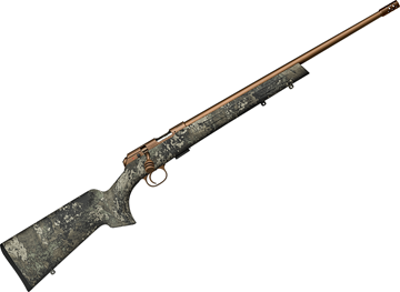 CZ 457 Hunter Strata Bolt-Action Rifle - 22 LR, 20", Stainless Cold Hammer Forged Threaded 1/2x20 UNF Barrel, Copper PVD Coating On Barrel And Action, Strata Camo Synthetic Stock, Detachable Mag, Adjustable Trigger, MuzzleBrake, 5rds — Reliable Gun