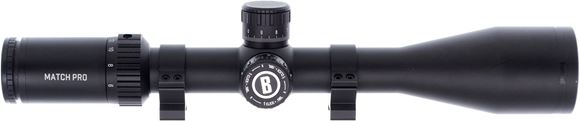 Picture of Used Bushnell Match Pro Riflescope, 6-24x50mm, 30mm Tube, Illuminated Deploy-MIL Reticle, First Focal Plane, .1 Mil Adjustments, With Leupold PRW Rings, Excellent Condition