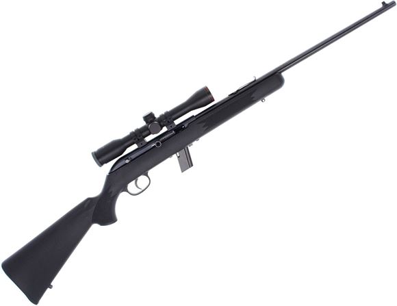 Picture of Used Savage Arms Model 64 F Semi-Auto 22 LR, 21" Barrel, With Tasco 4x32mm Scope, Synthetic Stock, One Mag, Missing Rear Sight Elevator, Very Good Condition