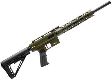 Derya TM-22 Pro Semi-Auto Rifle - 22LR, 16", O.D Green Cerakote Receiver w/ Picatinny Top Rail, 10.5" M-Lok Handguard, Collapsing CTR Style Stock, Threaded 1/2x28 TPI, 2x10rds Mags — Reliable Gun