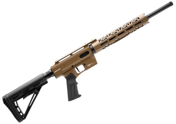 Picture of Derya TM-22 Pro Semi-Auto Rifle - 22LR, 16", Tan Cerakote Receiver w/ Picatinny Top Rail, 10.5" M-Lok Handguard, Collapsing CTR Style Stock, Threaded 1/2x28 TPI, 2x10rds Mags
