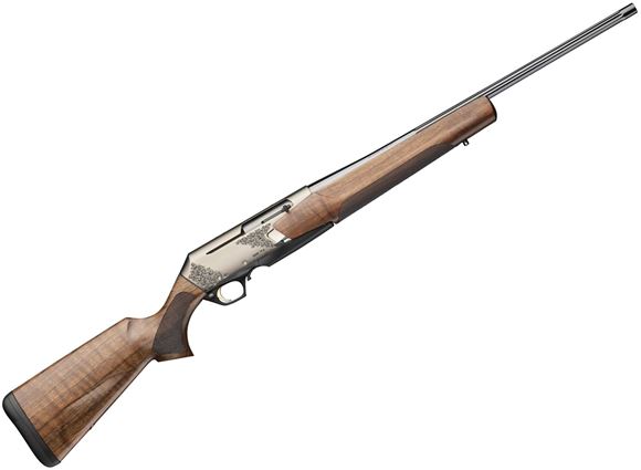 Picture of Browning BAR Mk 4 Medallion Semi-Auto Rifle - 300 Win Mag, 24", Fluted Polished Blued Barrel, Nickel Finish Receiver With High-Relief Engraving, Oil Finish Grade III Walnut Stock, 3rds.