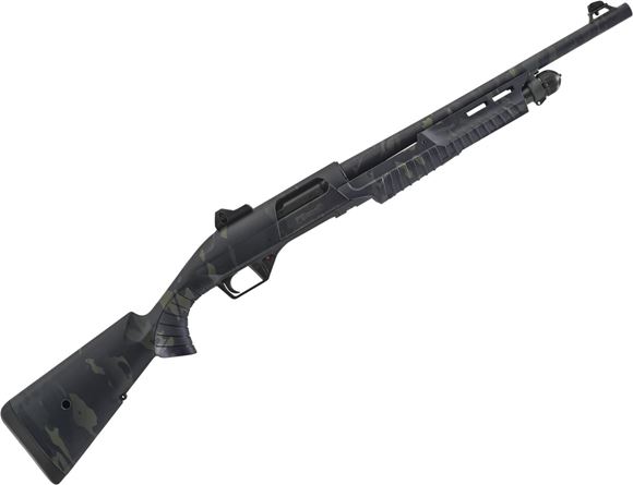 Picture of Benelli Nova 3 Tactical Pump-Action Shotgun - 12Ga, 3", 18.5, Blued, Black Multicam Synthetic Stock, Ghost Ring Sights, 4+1 Rds, (Fixed Modified)