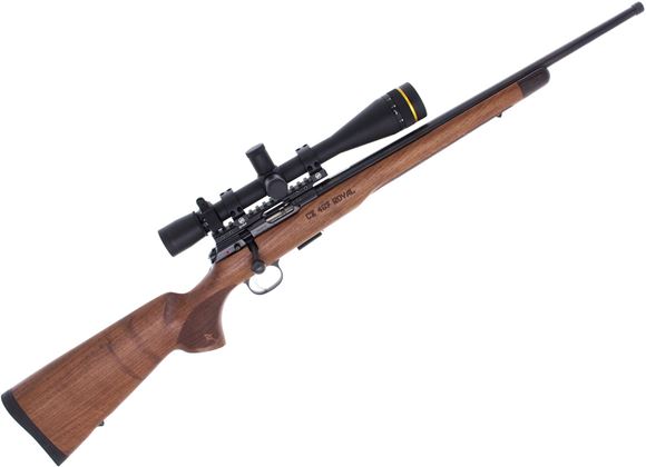 Picture of Used CZ 457 Royal Bolt-Action Rifle - 22LR, 20.5" Barrel, Blued, Walnut Stock, Leupold VX-3HD 6.5-20x40 EFR Riflescope, 1 Magazine, Excellent Condition