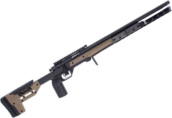 Picture of Used Savage Arms Mark II Bolt-Action Rifle - 22 LR, 21" Barrel, MDT Oryx FDE Stock with 3D Printed Barricade Stop, MDT Forend Weights, Seekins Arca Rail, 5x Magazines, Includes Extra Chassis Panels, Good Condition