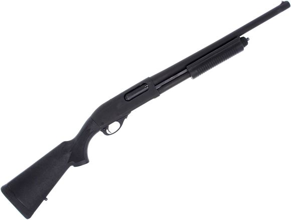 Picture of Used Remington 870 Police Magnum Pump-Action Shotgun - 12 Ga, 3" Chamber, 18.5" Barrel, Fixed Cylinder Bore, Parkerized, Black Synthetic Stock, Front Bead, Good Condition