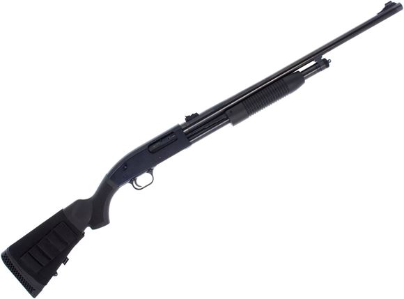 Picture of Used Mossberg Maverick 88 Slugster Pump-Action Shotgun - 12ga, 24" Barrel w/ Rifle Sights, Synthetic Stock, Allen Buttstock Shell Holder Covering Glue Residue from Previous Shell Holder on Buttstock, Otherwise Very Good Condition