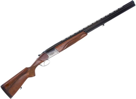 Picture of Used Baikal IJ-27-E Over-Under Shotgun - 12 Ga, 26 & 28.5" Barrel Sets, Blued, Checkered Walnut Stock, Engraved Receiver, Fixed Full/Mod Chokes, with Hard Case, Good Condition
