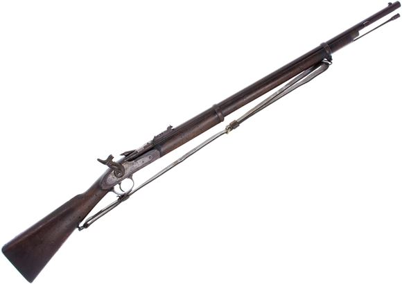 Picture of Used Snider Enfield Mk I* Short Rifle Single-Shot - 577 Snider, 30" Barrel, 1863 Enfield Lockplate, Canadian Issued, Regiment Stamp on Stock, Leather Sling, with Cleaning Rod, Fair Condition  -  Antique, No PAL Required