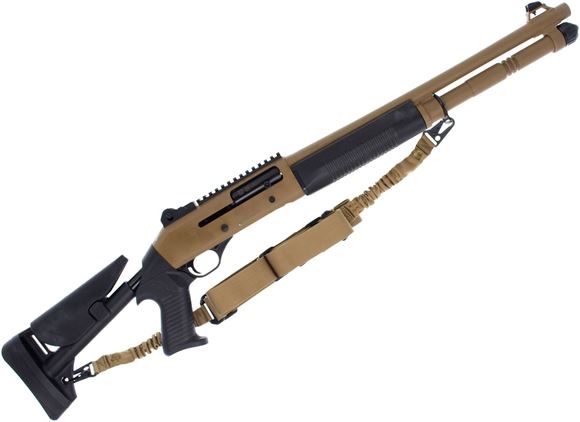 Picture of Used Canuck Elite Operator Semi-Auto Shotgun - 12Ga, 3", 18.5" Barrel, FDE, Pistol Grip with Collapsing Stock, Ghost Ring Sights, Optic Rail, Choke (IC), Sling, Good Condition