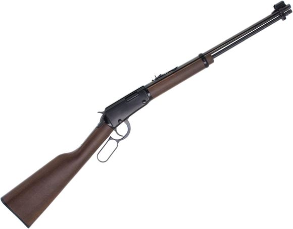 Picture of Used Henry H001 Lever-Action Rifle - 22 LR, 18.5" Barrel, Blued, Hardwood Stock, Iron Sights, Very Good Condition