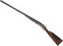 Picture of Used JP Sauer & Sohn Suhl SxS Shotgun - 12Ga, 2 3/4" Chambers, 28'' Barrels with Full-Full Chokes, Blued, Ejector, Engraved Receiver, Walnut Stock with 14 3/4" LoP, Double Trigger, Foam Cheek Pad, Split in Wood Aft of Left Barrel, Otherwise Good Condition