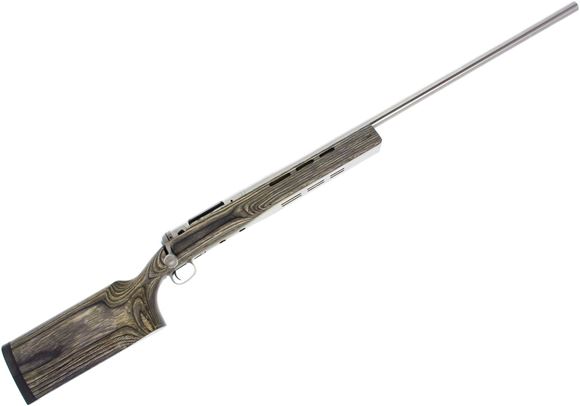 Picture of Used Savage Model 12 Single Shot Rifle - 6mm BR, 30" IBI Stainless Barrel with Direct Shoulder Thread (280 rnds), Grey Laminate Stock with Pillar Bedding, Includes Original Factory Barrel + Nut (300 rnds), Sav 2 Trigger (4.5 oz), Lapua Brass (80 pcs), Ver