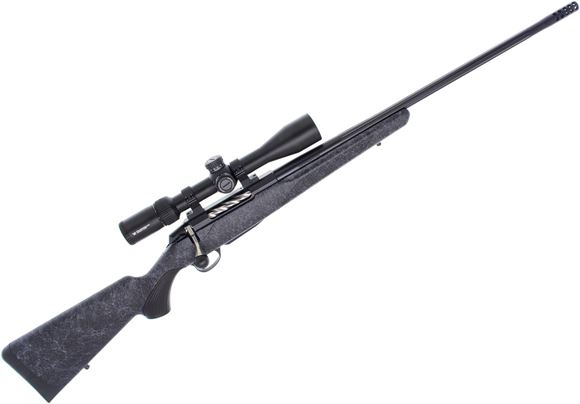 Picture of Used Tikka T3X Roughtech Bolt-Action Rifle - 308 Win, 22" Fluted Threaded Barrel, Blued, Radial Brake, Black Synthetic Stock with Grey Webbing, Vortex Diamondback Tactical 4-16x44, 1x Mag, Soft Case, Excellent Condition