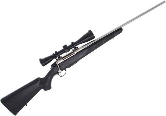 Picture of Used Tikka T3 Lite Stainless Bolt-Action Rifle - 30-06 Sprg, 22-7/16" Stainless Barrel, Black Synthetic Stock, 3rds, No Sight, 2-4lb Adjustable Trigger, Leupold VX-1 3-9x40, Good Condition