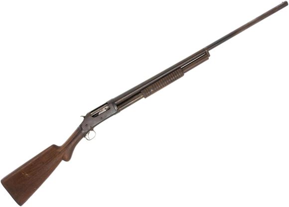 Picture of Used Winchester 1897 Pump-Action 12ga, 2 3/4" Chamber, 30" Barrel, Fixed Full Choke, 1903 Mfg., Cracks in Stock & Forend, Fair Condition