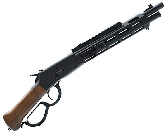 Picture of Canuck Wrangler Regulator Lever-Action Rifle - 357 Mag, 12", 1/2-28 Threaded, Black Steel Receiver, Matte Oiled Bird's Head Grip, Black Aluminium M-lok Fore End, Std Sights With Fibre Front, 6+1rds
