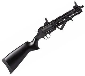 EGE Arms RV-TAC Double-Action Revolver Shotgun - 410ga, 3" Chamber, 9.5", Black Barrel And Receiver, Black Walnut Stock With M-LOK Handguard, 5rds, Integral Scope Rail. — Reliable Gun