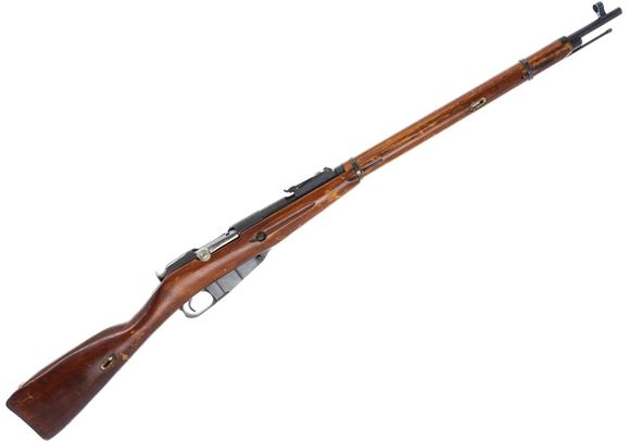 Picture of Used Mosin Nagant 91/30 Bolt-Action Rifle - 7.62x54R, 29" Barrel, Full Military Wood Stock, Iron Sights, 1942 Izhevsk Mfg, Bayonet & Sling, Good Condition