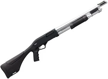 Winchester SXP Shadow Marine Defender Pump-Action Shotgun - 20Ga, 3", 18", Chrome Plated Chamber & Bore, Matte Chrome Plated Barrel, Black Receiver, Black Pistol Grip Composite Stock, 5rds, Truglo Fiber-Optic Sight, Invector-Plus (CYL) — Reliable Gun