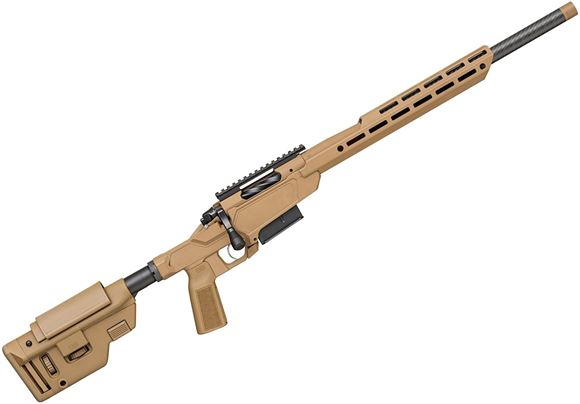 Picture of Springfield Armory 2020 Heatseeker Bolt-Action Rifle - 6.5 Creedmoor, 20", 5/8-24" Threaded Carbon Fiber Barrel, FDE Chassis With B5 Systems Collapsible Precision Stock, TriggerTech 2.5-5 lbs, 5rds AICS Mag.