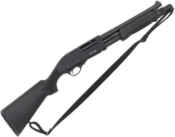 Picture of Used Churchill 206 Pump, 12 Gauge, 12'' Barrel, Black Synthetic Stock, 1 Shot Mag Extension, Sling, Excellent Condition