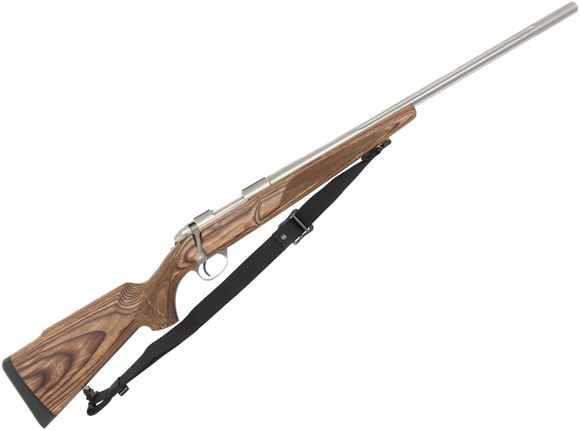 Picture of Used Sako XS Varmint Bolt-Action Rifle - 223 Win, 1:8", 23.5" Fluted Heavy Barrel, Stainless, Brown Laminate Monte Carlo Stock, Set Trigger, x1 Magazine, Sling, Excellent Condition (Unfired)