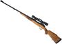 Picture of Used BRNO ZKK 600 Bolt-Action Rifle - 30-06 Sprg, 24" Barrel, Black Cerakote Finish, Walnut Monte Carlo Stock, Jena ZF4 (E. German Zeiss) 4x Riflescope w/ #4 Reticle, Pop-up Rear Sight & Iron Sights, Set Trigger, 1967 Mfg, Very Good Condition