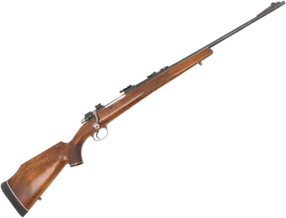 Picture of Used Husqvarna 640 Bolt-Action Rifle, 8x57 Mauser, 24"  Barrel w/Sights, Checkered Walnut Stock w/Monte Carlo Cheekpiece, LimbSaver Butt Pad, Timney Trigger w/Side Safety, Warne Scope Bases, Very Good Condition