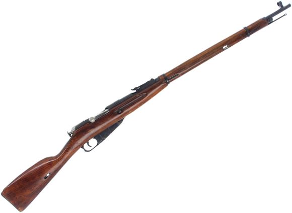 Picture of Used Mosin Nagant 91/30 Bolt-Action Rifle - 7.62x54R, 29" Barrel, 1942 Izhevsk Mfg, Full Military Wood Stock, Iron Sights, Bayonet, Good Condition