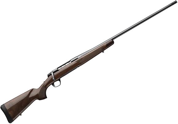 Picture of Browning X-Bolt 2 Medallion Bolt-Action Rifle - 6.5 Creedmoor, 22'', Polished Blued Action And Barrel, M13-.75 Threaded With Brake, Gloss Finished, Grade III/IV Black Walnut Stock, 4rds.