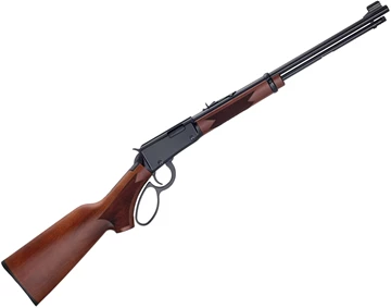 Picture of Henry H1 Western Lever-Action Rifle - 22 LR, 18.5", Blued, Black Receiver, American Walnut Stock, Hooded Blade Front &  Fully Adjustable Semi-Buckhorn Rear Sights, 15rds
