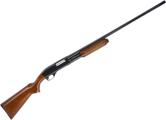 Picture of Used Remington 870 Wingmaster Pump-Action Shotgun - 12ga, 2 3/4", 30", Gloss Blue, Walnut Stock, Bead Sight, Fixed Full Choke, 1971 Mfg, Good Condition