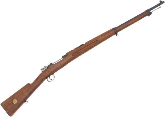 Picture of Used Carl Gustafs M96 Bolt-Action Rifle - 6.5x55, 29" Blued Barrel w/Sights, Full Military wood, 1905 Mfg., Stock Disk, Good Condition