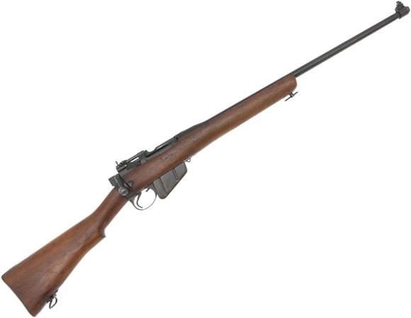 Picture of Used Lee Enfield Sporterized No.4 Mk I Bolt-Action Rifle - 303 British,  23" Barrel, Wood Stock, Original Sights, 1 Mag, Fair Condition