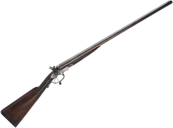 Picture of Used Field & Son Side-by-Side Shotgun - 12ga, 2 3/4" Chambers, 28.5" Damascus Barrels, Worn Bluing, Walnut Stock, Grip Safety, Hammers, Not Safe to Fire, Poor Condition