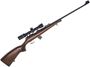 Picture of Used CZ452-2E ZKM Lux Left-Handed Bolt-Action Rifle - 22LR, 24.5" Barrel, Blued, Walnut Stock, Burris Droptine 22LR 2-7x35mm Riflescope, Adjustable Iron Sights, 1x10rnd Mag, Sling, Very Good Condition