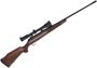 Picture of Used Tikka M695 Left Handed Bolt-Action Rifle - 300 Win Mag, 24'' Barrel with Radial Muzzle Brake, Blued, Walnut Stock with Limbsaver Buttpad, Bushnell Elite 4200 2.5-10x, 1x Mag, Pitting on Barrel, Good Condition